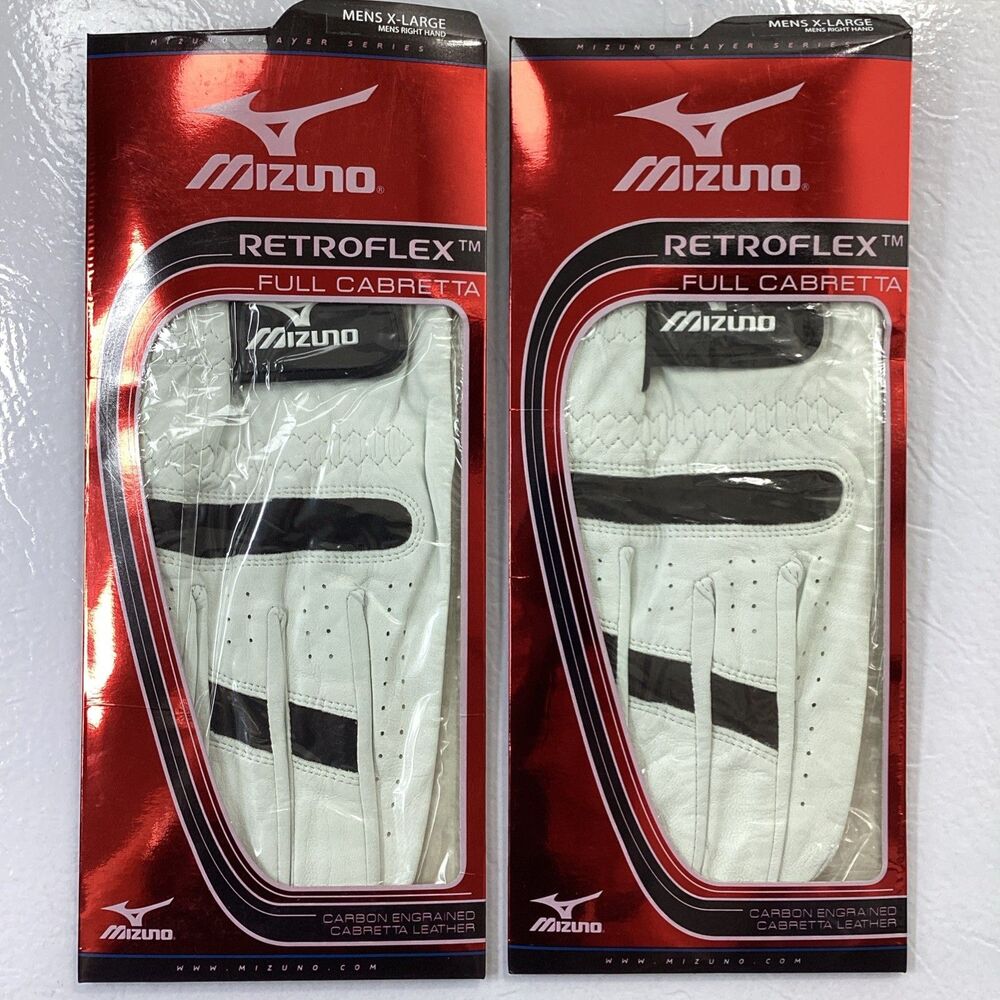 Mizuno Retroflex Golf Glove Full Cabretta Mens XL Right Hand Lot Of Two